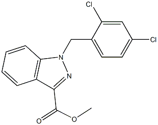 1H-INDAZOLE-3-CARBOXYLIC ACID, 1-[(2,4-DICHLOROPHENYL)METHYL]-, METHYLESTER,252025-50-6,结构式