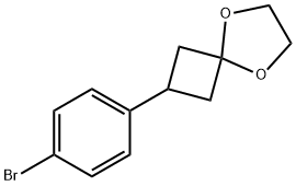 2-(4-bromophenyl)-5,8-dioxaspiro[3.4]octane Structure