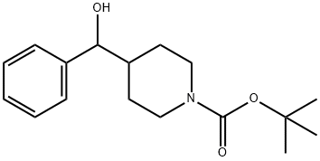 4-(Hydroxy-phenyl-methyl)-piperidine-1-carboxylic acid tert-butyl ester Structure