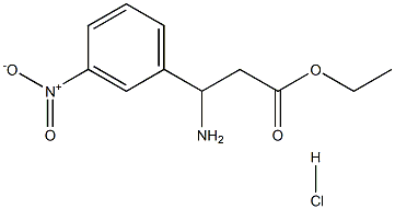 Ethyl 3-amino-3-(3-nitrophenyl)propanoate, HCl Struktur