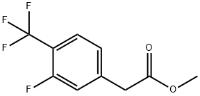 Benzeneacetic acid, 3-fluoro-4-(trifluoromethyl)-, methyl ester Struktur