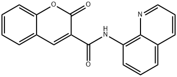 2-oxo-N-(quinolin-8-yl)-2H-chromene-3-carboxamide Struktur