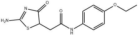N-(4-ethoxyphenyl)-2-(2-imino-4-oxothiazolidin-5-yl)acetamide Struktur