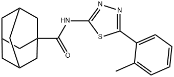 (3r,5r,7r)-N-(5-(o-tolyl)-1,3,4-thiadiazol-2-yl)adamantane-1-carboxamide Struktur