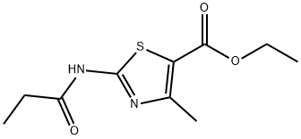 ethyl 4-methyl-2-propionamidothiazole-5-carboxylate Struktur