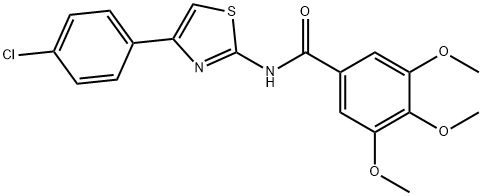 N-(4-(4-chlorophenyl)thiazol-2-yl)-3,4,5-trimethoxybenzamide Struktur