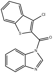benzimidazol-1-yl-(3-chloro-1-benzothiophen-2-yl)methanone Struktur