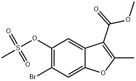 methyl 6-bromo-2-methyl-5-((methylsulfonyl)oxy)benzofuran-3-carboxylate|