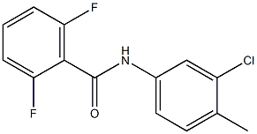 2,6-Difluoro-N-(3-chloro-4-methylphenyl)benzamide, 97% Struktur