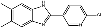 2-(6-氯吡啶-3-基)-5,6-二甲基-1H-苯并[D]咪唑 结构式