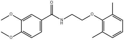 N-[2-(2,6-dimethylphenoxy)ethyl]-3,4-dimethoxybenzamide Struktur