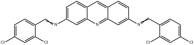 N,N'-bis(2,4-dichlorobenzylidene)-3,6-acridinediamine Structure
