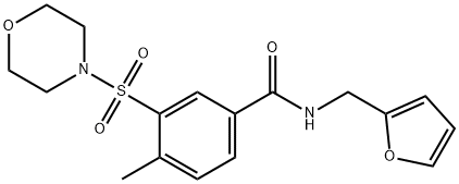 N-(furan-2-ylmethyl)-4-methyl-3-(morpholinosulfonyl)benzamide Struktur