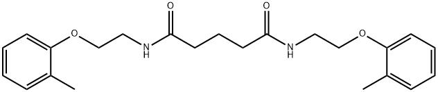 N,N'-bis[2-(2-methylphenoxy)ethyl]pentanediamide Struktur