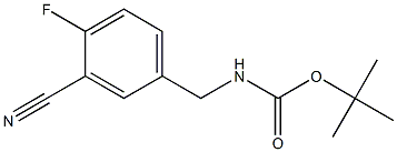 tert-Butyl 3-cyano-4-fluorobenzylcarbamate Structure