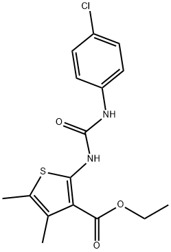 ethyl 2-(3-(4-chlorophenyl)ureido)-4,5-dimethylthiophene-3-carboxylate Structure