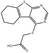 2-((5,6,7,8-tetrahydrobenzo[4,5]thieno[2,3-d]pyrimidin-4-yl)thio)acetic acid 结构式