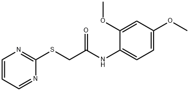N-(2,4-dimethoxyphenyl)-2-(pyrimidin-2-ylthio)acetamide Structure
