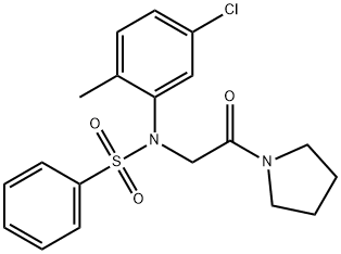 N-(5-chloro-2-methylphenyl)-N-(2-oxo-2-pyrrolidin-1-ylethyl)benzenesulfonamide Structure