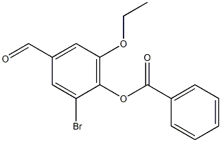 2-bromo-6-ethoxy-4-formylphenyl benzoate Structure