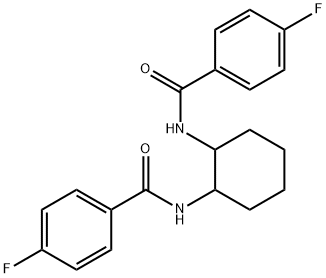 N,N'-1,2-cyclohexanediylbis(4-fluorobenzamide) Struktur