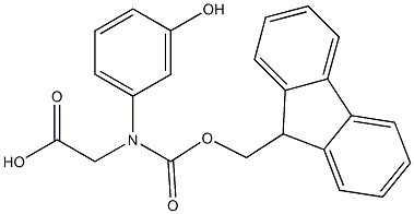N-FMOC-RS-3-羟基苯甘氨酸, 433292-11-6, 结构式