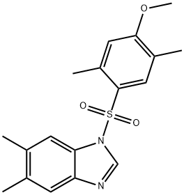 1-((4-methoxy-2,5-dimethylphenyl)sulfonyl)-5,6-dimethyl-1H-benzo[d]imidazole Structure