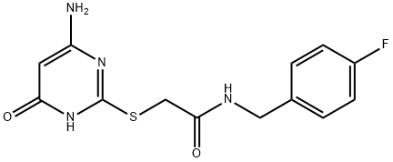 2-[(6-amino-4-oxo-1H-pyrimidin-2-yl)sulfanyl]-N-[(4-fluorophenyl)methyl]acetamide Structure
