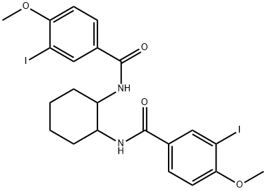 N,N'-1,2-cyclohexanediylbis(3-iodo-4-methoxybenzamide) 结构式