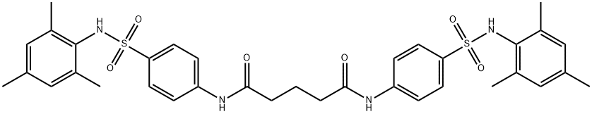 N,N'-bis{4-[(mesitylamino)sulfonyl]phenyl}pentanediamide 结构式