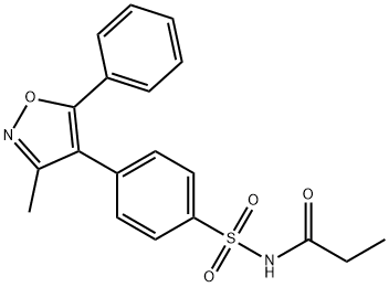 N-((4-(3-methyl-5-phenylisoxazol-4-yl)phenyl)sulfonyl)propionamide Struktur