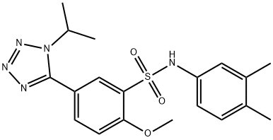 N-(3,4-dimethylphenyl)-5-(1-isopropyl-1H-tetrazol-5-yl)-2-methoxybenzenesulfonamide Struktur
