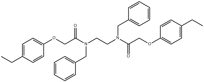 N,N'-1,2-ethanediylbis[N-benzyl-2-(4-ethylphenoxy)acetamide] Structure