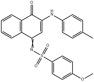 (Z)-4-methoxy-N-(4-oxo-3-(p-tolylamino)naphthalen-1(4H)-ylidene)benzenesulfonamide Structure