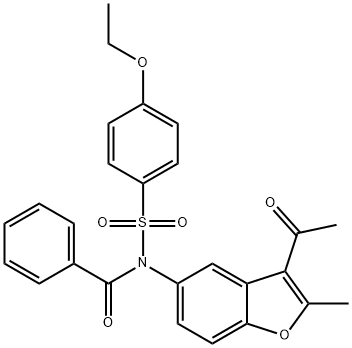 N-(3-acetyl-2-methylbenzofuran-5-yl)-N-((4-ethoxyphenyl)sulfonyl)benzamide|