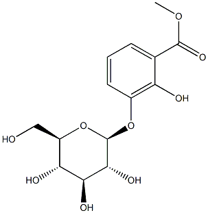 3-(beta-D-Glucopyranosyloxy)-2-hydroxybenzoic acid methyl ester Structure