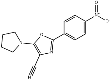 2-(4-nitrophenyl)-5-(pyrrolidin-1-yl)oxazole-4-carbonitrile Structure