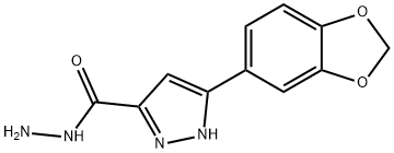 5-(苯并[D][1,3]二氧戊环-5-基)-1H-吡唑-3-碳酰肼 结构式