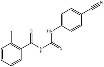 N-{[(4-cyanophenyl)amino]carbonothioyl}-2-methylbenzamide Structure