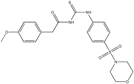 2-(4-methoxyphenyl)-N-({[4-(4-morpholinylsulfonyl)phenyl]amino}carbonothioyl)acetamide Structure