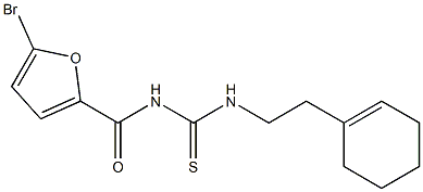 5-bromo-N-({[2-(1-cyclohexen-1-yl)ethyl]amino}carbonothioyl)-2-furamide Structure