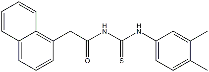 N-{[(3,4-dimethylphenyl)amino]carbonothioyl}-2-(1-naphthyl)acetamide Struktur