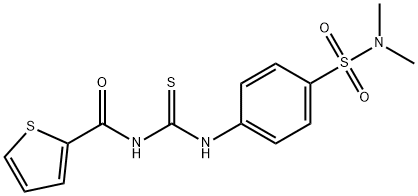 N-[({4-[(dimethylamino)sulfonyl]phenyl}amino)carbonothioyl]-2-thiophenecarboxamide Structure