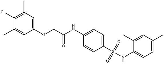 2-(4-chloro-3,5-dimethylphenoxy)-N-(4-{[(2,4-dimethylphenyl)amino]sulfonyl}phenyl)acetamide Structure