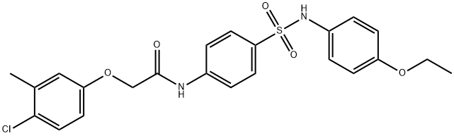 2-(4-chloro-3-methylphenoxy)-N-(4-{[(4-ethoxyphenyl)amino]sulfonyl}phenyl)acetamide Structure