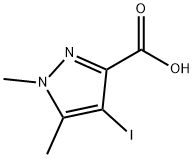 4-碘-1,5-二甲基-1H-吡唑-3-羧酸, 6647-95-6, 结构式