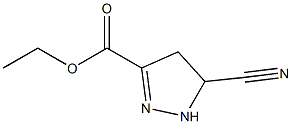 1H-Pyrazole-3-carboxylicacid, 5-cyano-4,5-dihydro-, ethyl ester Structure
