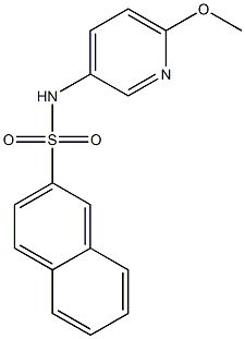 N-(6-甲氧基吡啶-3-基)萘-2-磺胺 结构式