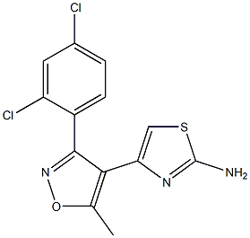 4-(2-氨基-4-噻唑基)-3-(2,4-二氯苯基)-5-甲基异恶唑 结构式