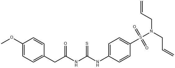 N-[({4-[(diallylamino)sulfonyl]phenyl}amino)carbonothioyl]-2-(4-methoxyphenyl)acetamide Struktur